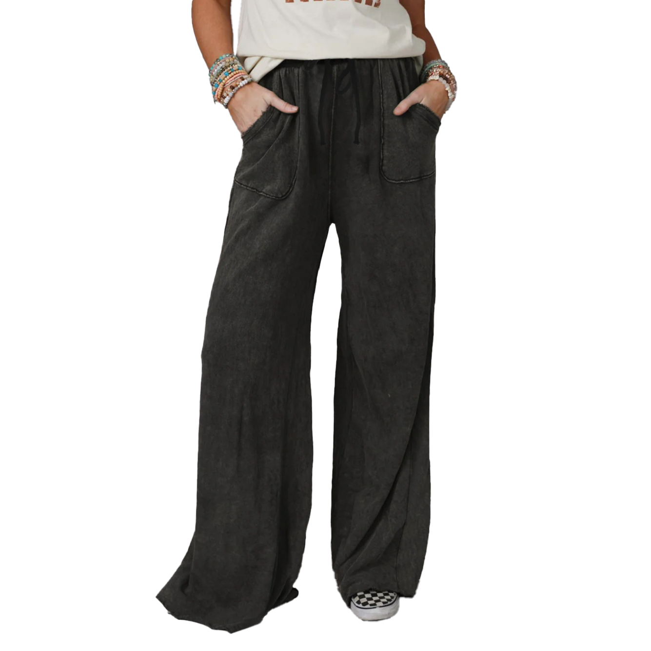 Wide Leg Pocketed Pants