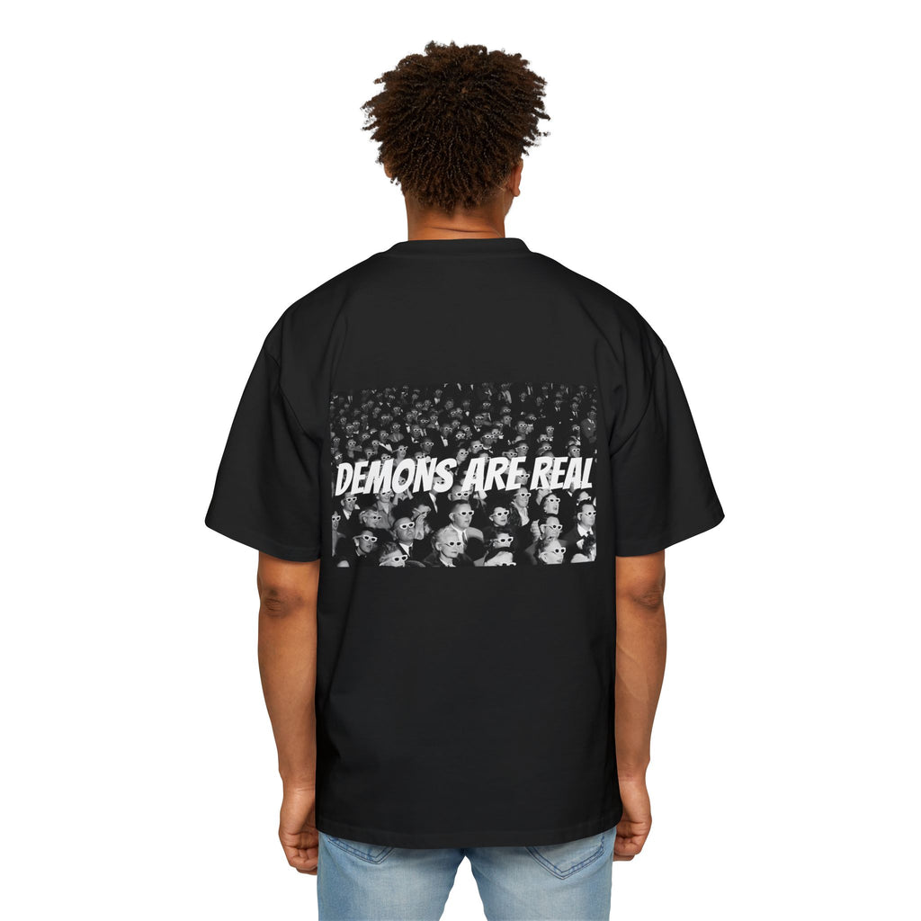 DEMONS ARE REAL Men's Heavy Oversized Tee